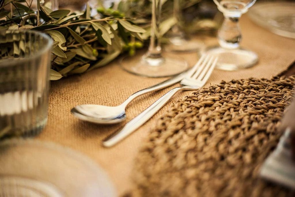 natural wedding photographer table detail