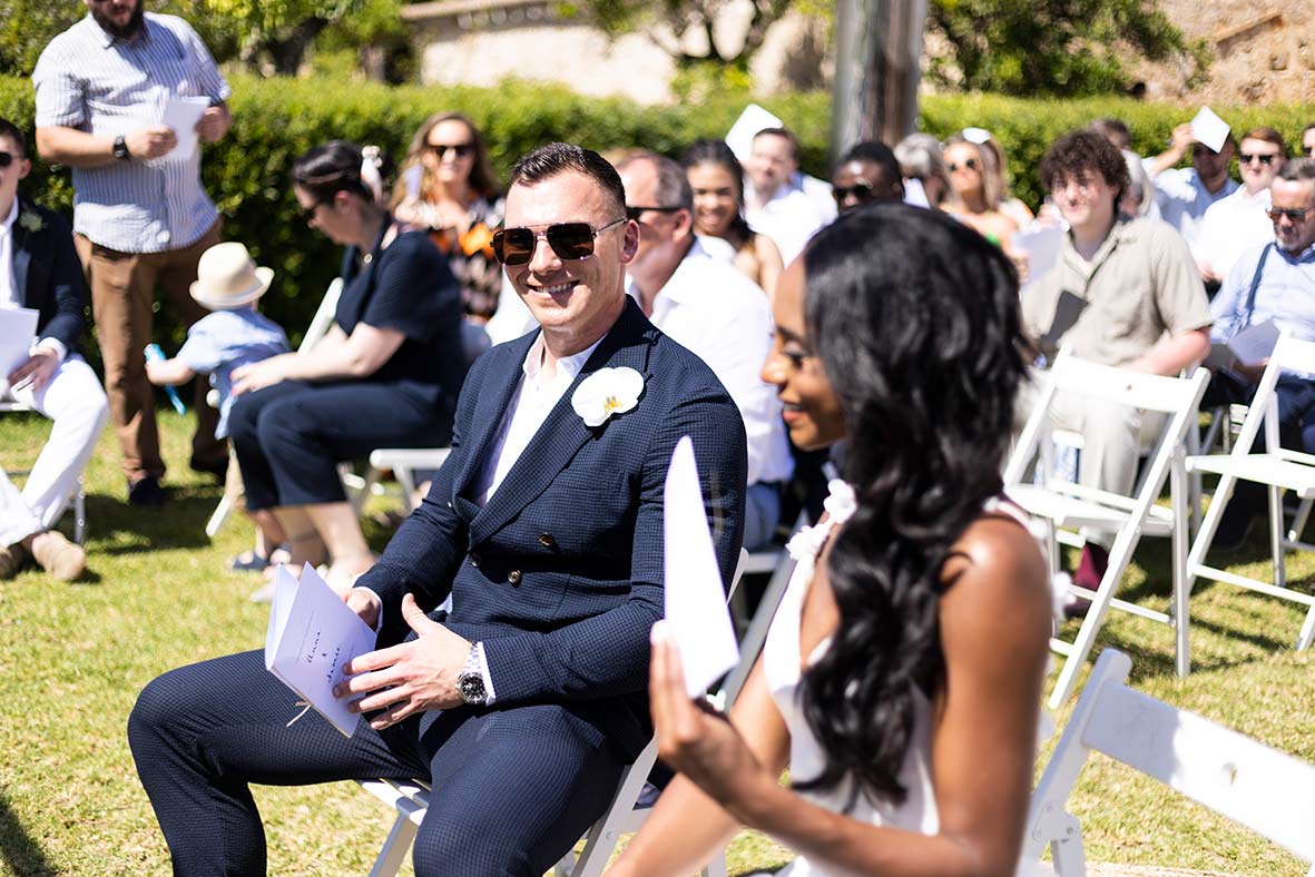 "ALT"boda de destino en Mallorca novio ceremonia"