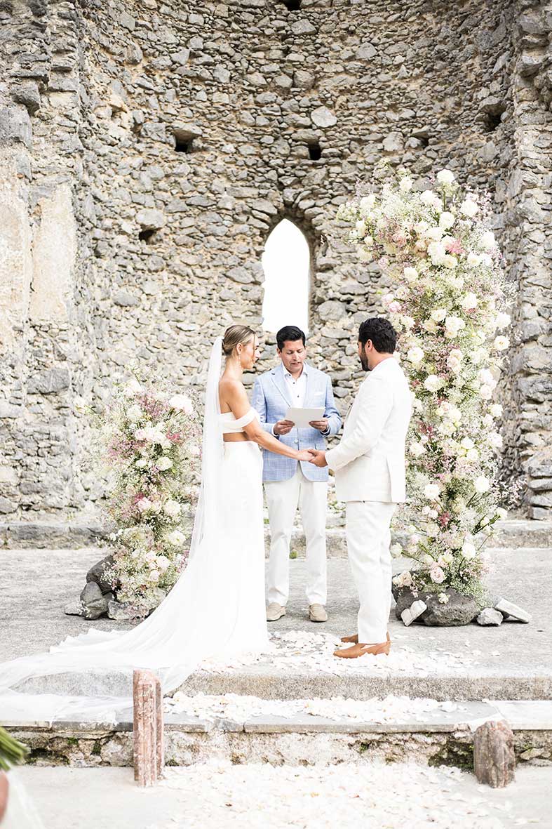 "ALT"boda en la costa amalfitana ceremonia"