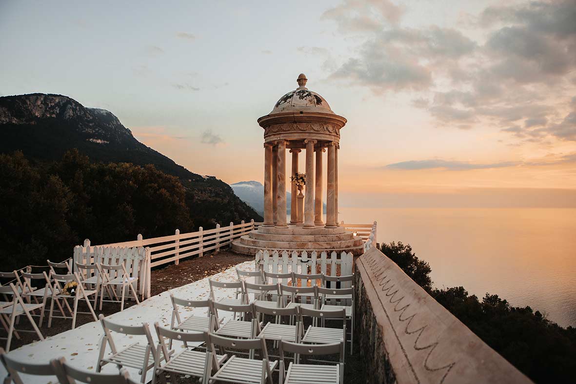 "ALT"boda en son marroig deia mallorca cupula al atardecer"