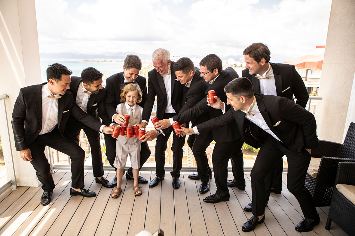 "ALT"boda en son marroig deia mallorca brindis en la terraza"