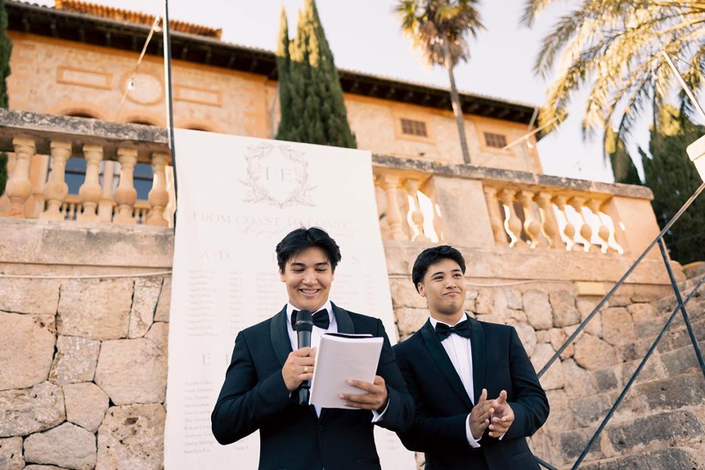 "alt"son togores boda en mallorca hermanos discurso"