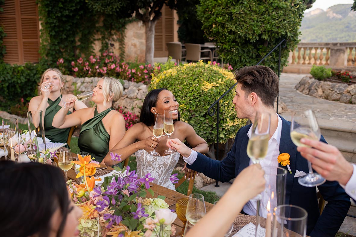 "alt"luxury wedding mallorca toast"