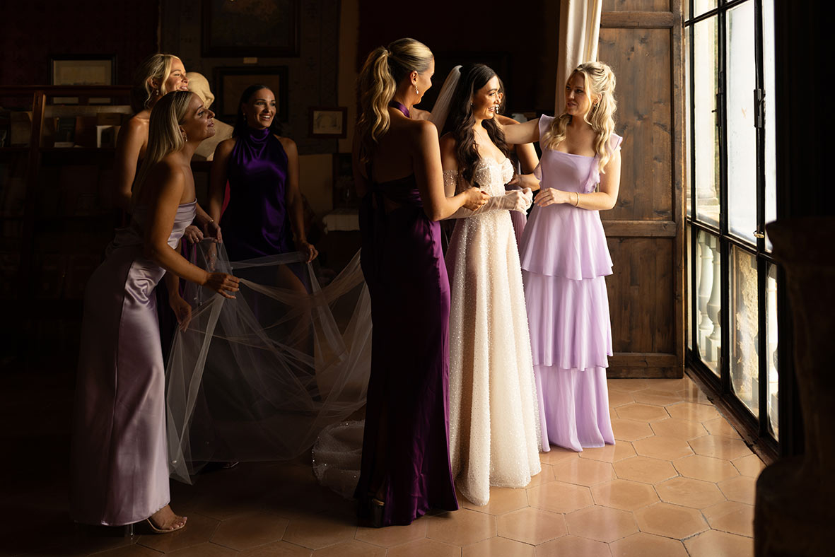 "alt"finca son marroig bridesmaids preps"