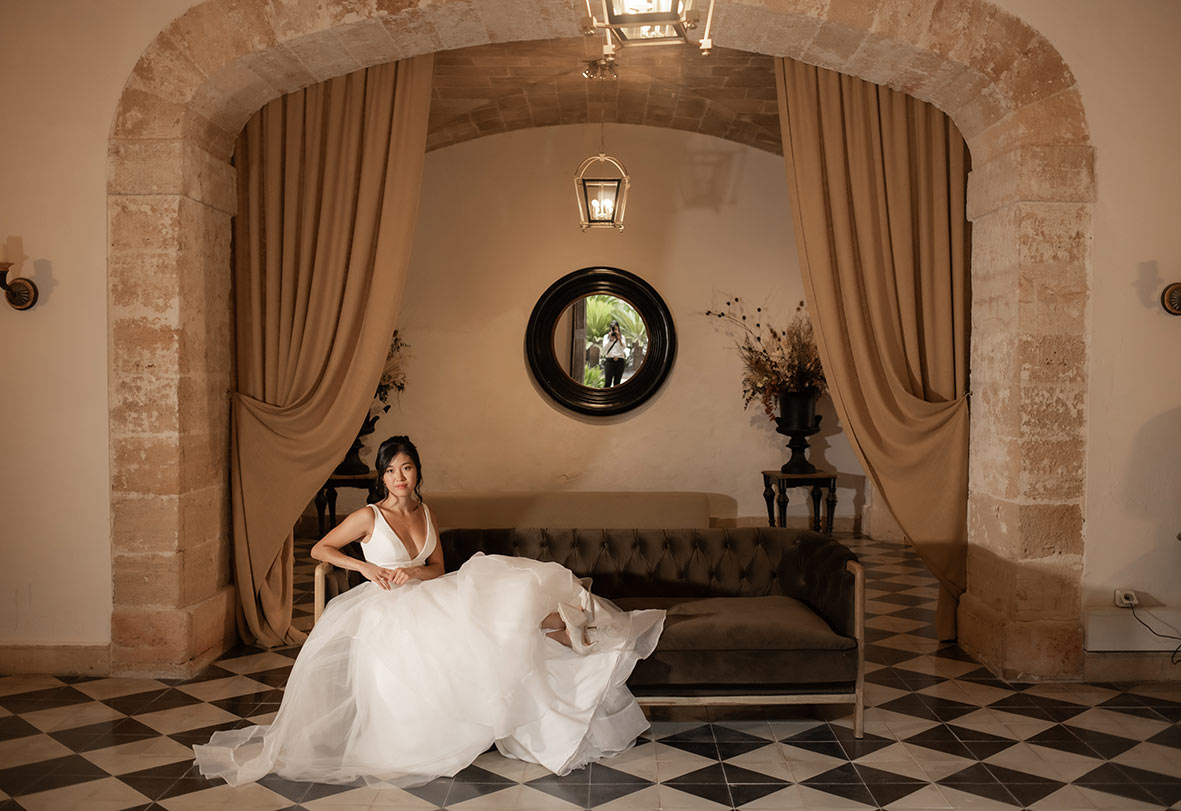 "alt"boda en finca son veri mallorca sofa novia"