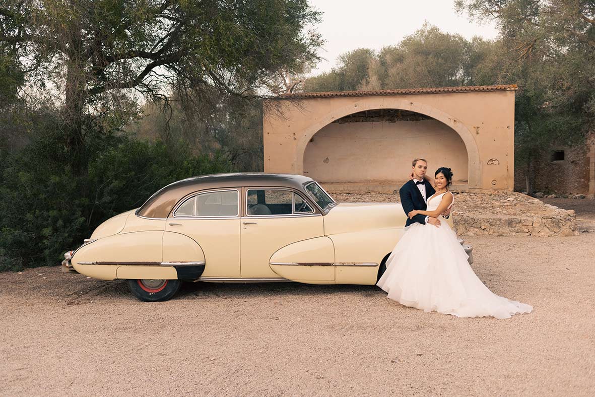 "alt"boda en finca son veri mallorca coche"