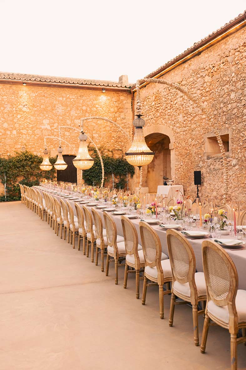 "alt"boda en finca son veri mallorca mesas cena"